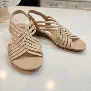 Brand new IMPO stretch sandals tan. Comfortable Beige Strappy Sandals size 7